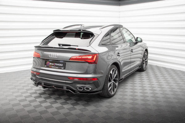 Maxton Takapuskurin lippa Audi SQ5 / Q5 S-Line Sportback Mk2 Facelift  (w/ vertical bars)