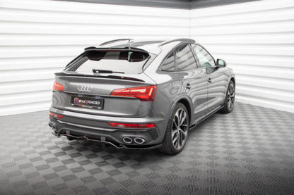 Maxton Takapuskurin lippa Audi SQ5 / Q5 S-Line Sportback Mk2 Facelift  (w/ vertical bars)