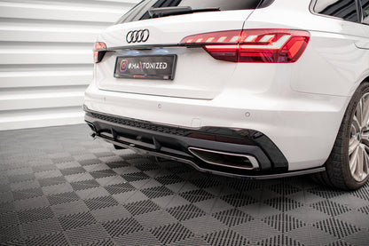 Maxton Design Hecksplitter Audi A4 S-Line B9 Facelift 2019-2024 (mit vertikalen Streben)