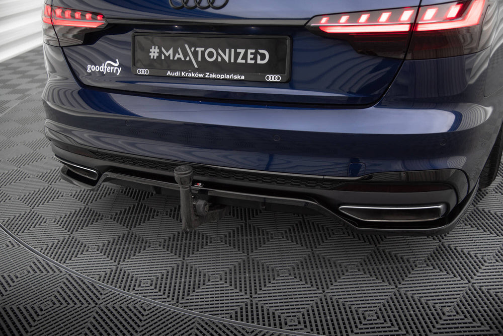 Maxton Design Hecksplitter Audi A4 S-Line B9 Facelift 2019-2024 (mit vertikalen Streben)