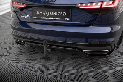 Maxton Design Hecksplitter Audi A4 S-Line B9 Facelift 2019-2024 (mit vertikalen Streben)