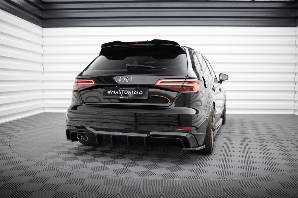 Maxton Design Heckdiffusor Audi A3 S-Line Sportback (Version mit zwei Auspuffrohren auf einer Seite)
