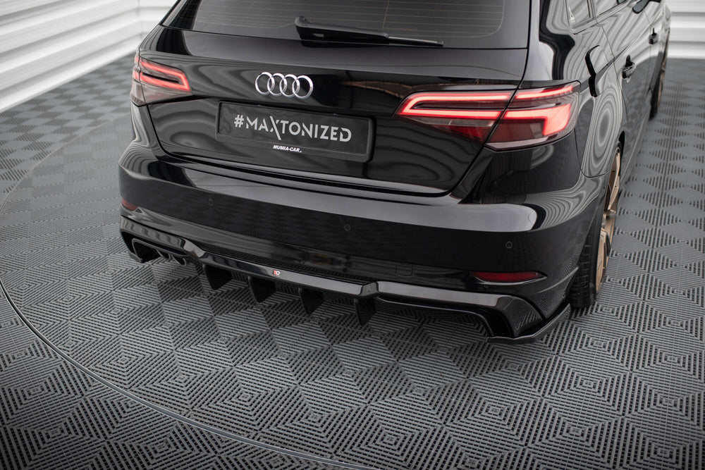 Maxton Design Heckdiffusor Audi A3 S-Line Sportback (Version mit zwei Auspuffrohren auf einer Seite)