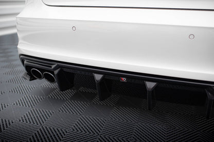 Maxton Design Heckdiffusor Audi A3 S-Line Sportback 8V (Version mit zwei Auspuffblenden auf einer Seite)