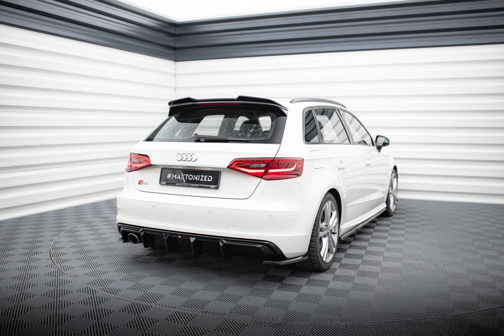 Maxton Design Heckdiffusor Audi A3 S-Line Sportback 8V (Version mit einem Auspuffende auf einer Seite)