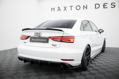 Maxton Design Heckdiffusor Audi A3 Limousine 8V Facelift (Version mit einem Auspuffendrohr auf beiden Seiten)