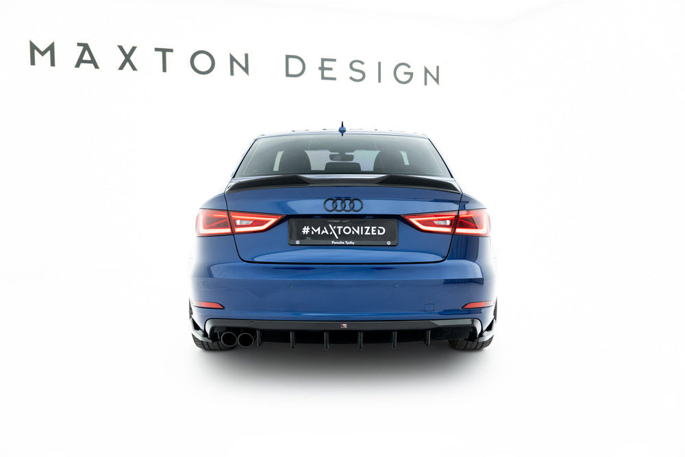 Maxton Design Heckdiffusor Audi A3 Limousine 8V (Version mit zwei Auspuffblenden auf einer Seite)
