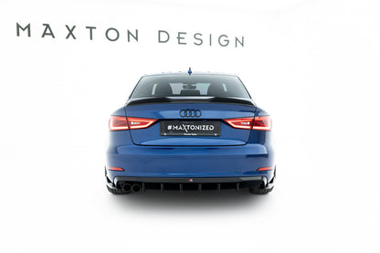 Maxton Design Heckdiffusor Audi A3 Limousine 8V (Version mit zwei Auspuffblenden auf einer Seite)