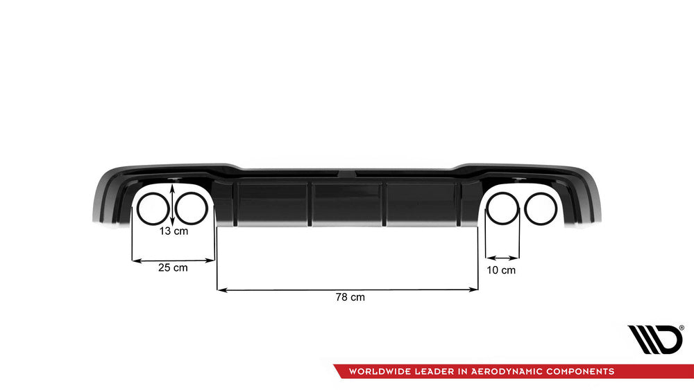 Maxton Design Heckdiffusor Audi RS3 Sportback 8V Facelift V.2 2017-