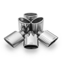 RM Exhaust Pipe End Oval Beveled Tip Satin Steel 