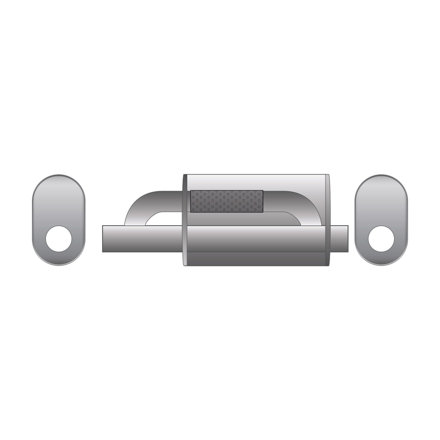 RM Suora Äänenvaimennin Alipaineventtiilillä - Muffler With A Vacuum Valve