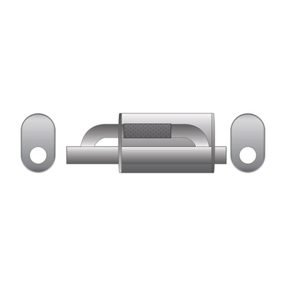 RM Suora Äänenvaimennin Alipaineventtiilillä - Muffler With A Vacuum Valve