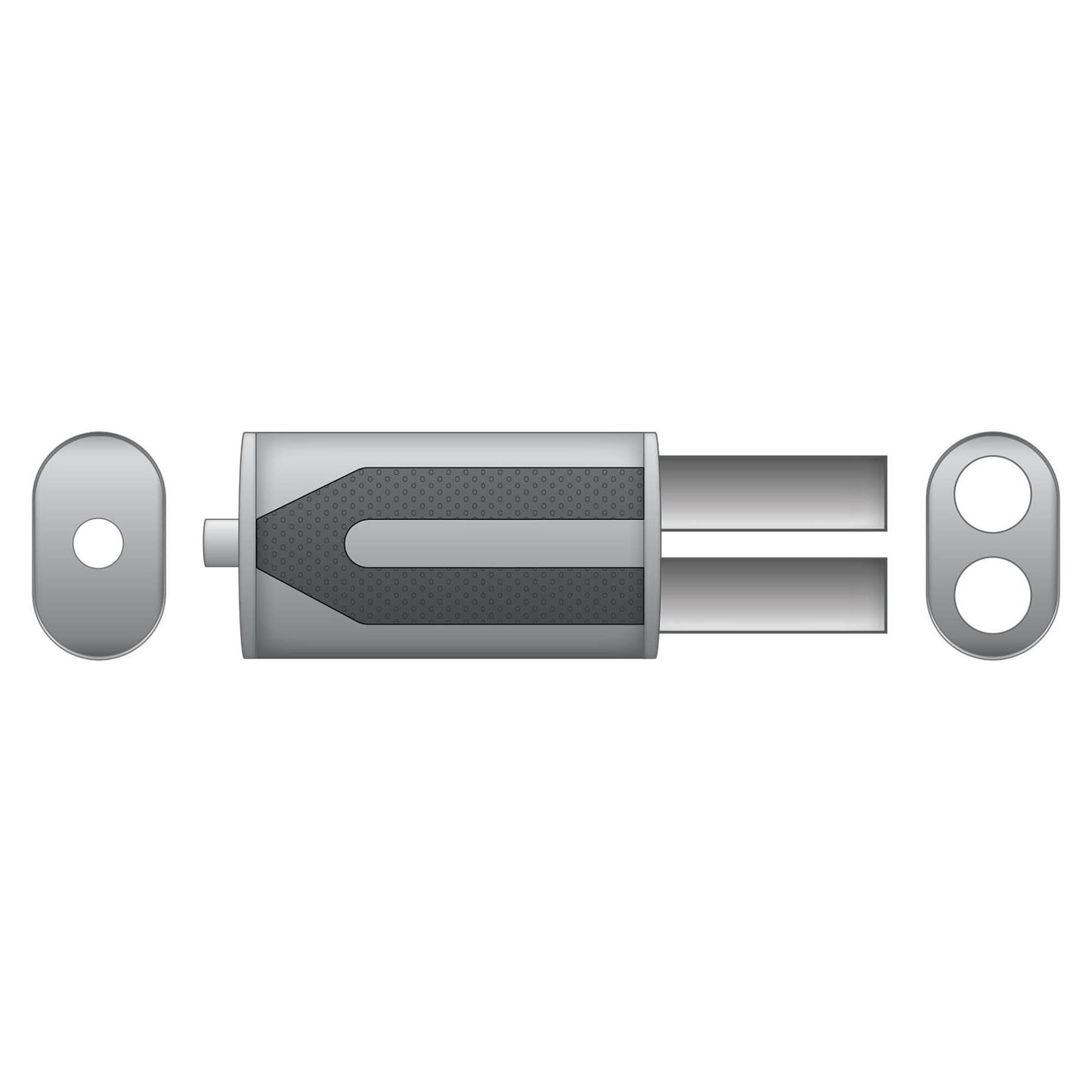 Universal E110 Elliptischer Schalldämpfer